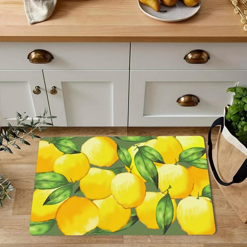 1pc Lemon Kitchen Floor Mat Non slip Kitchen Floor Rug Kitchen Rug Kitchen Mat