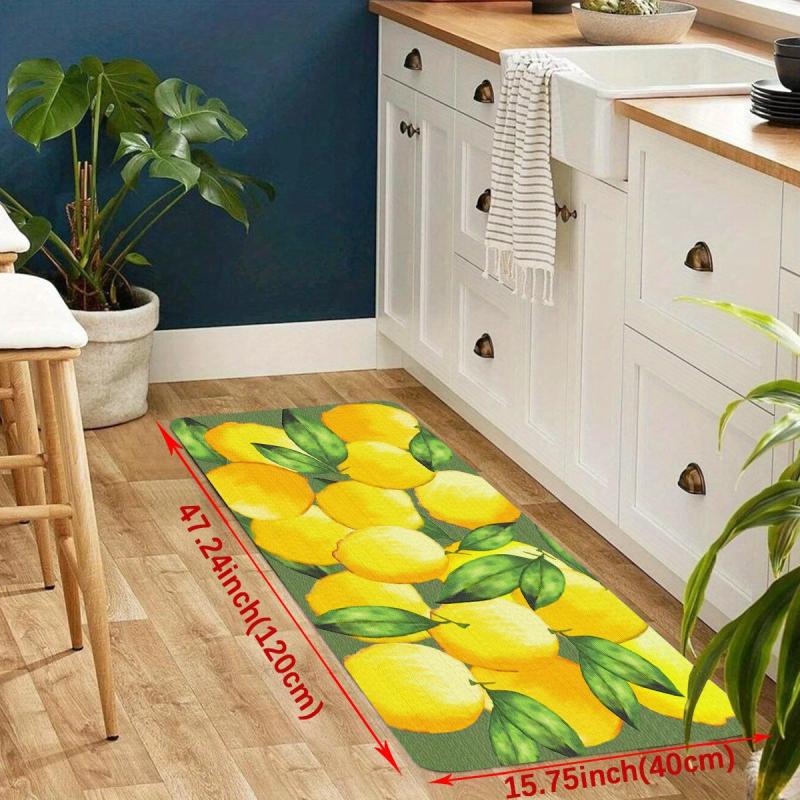 1pc Lemon Kitchen Floor Mat Non slip Kitchen Floor Rug Kitchen Rug Kitchen Mat