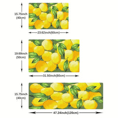 1pc Lemon Kitchen Floor Mat Non slip Kitchen Floor Rug Kitchen Rug Kitchen Mat