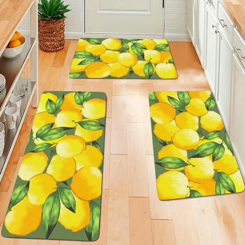 1pc Lemon Kitchen Floor Mat Non slip Kitchen Floor Rug Kitchen Rug Kitchen Mat