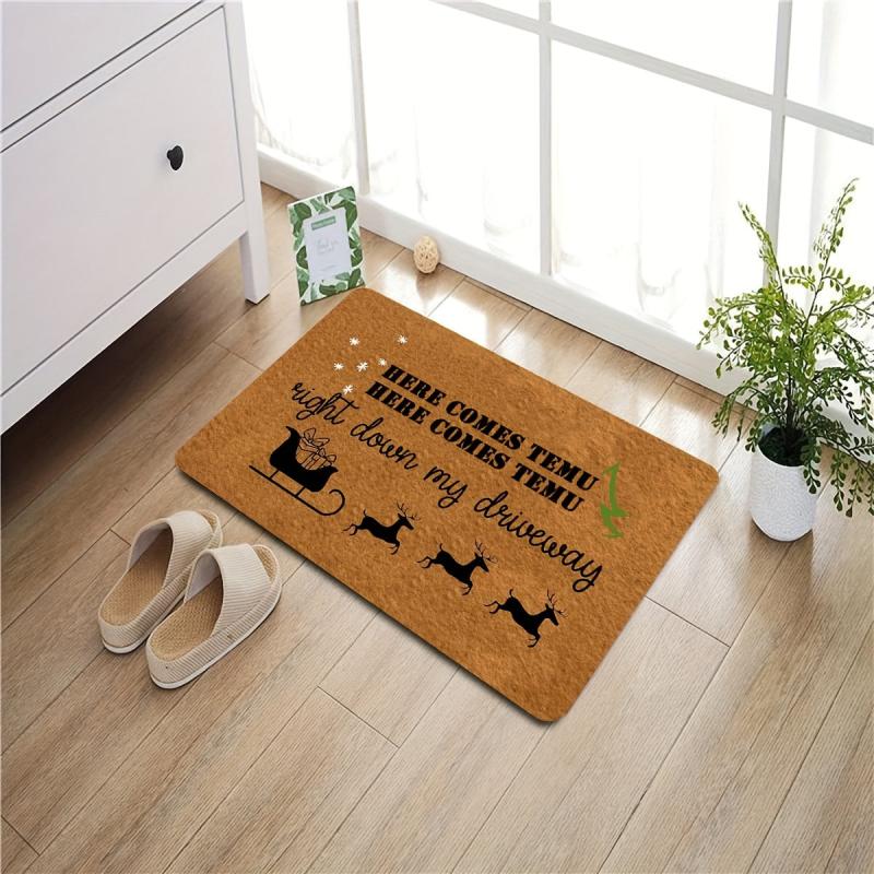 Christmas Entrance Door Mat Non slip Soft Absorbent Funny Doormat Indoor Decor