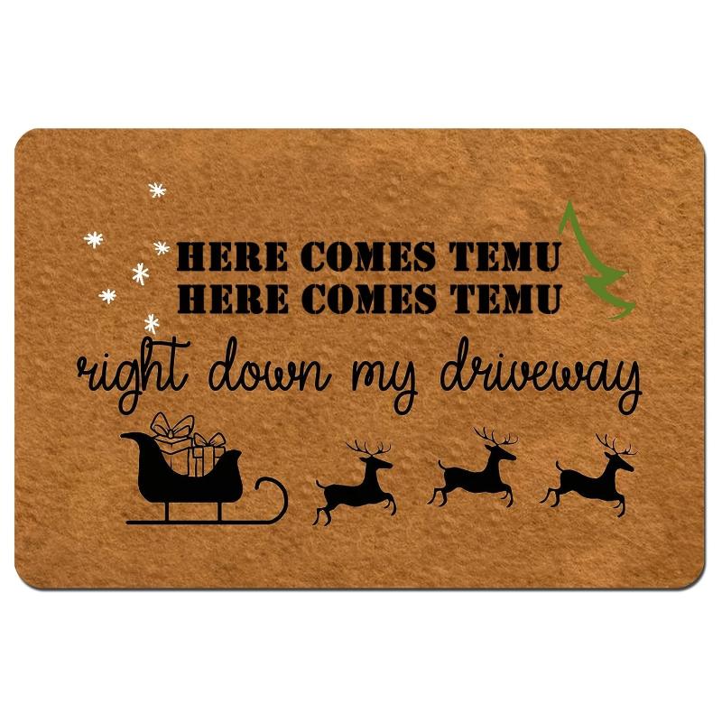 Christmas Entrance Door Mat Non slip Soft Absorbent Funny Doormat Indoor Decor