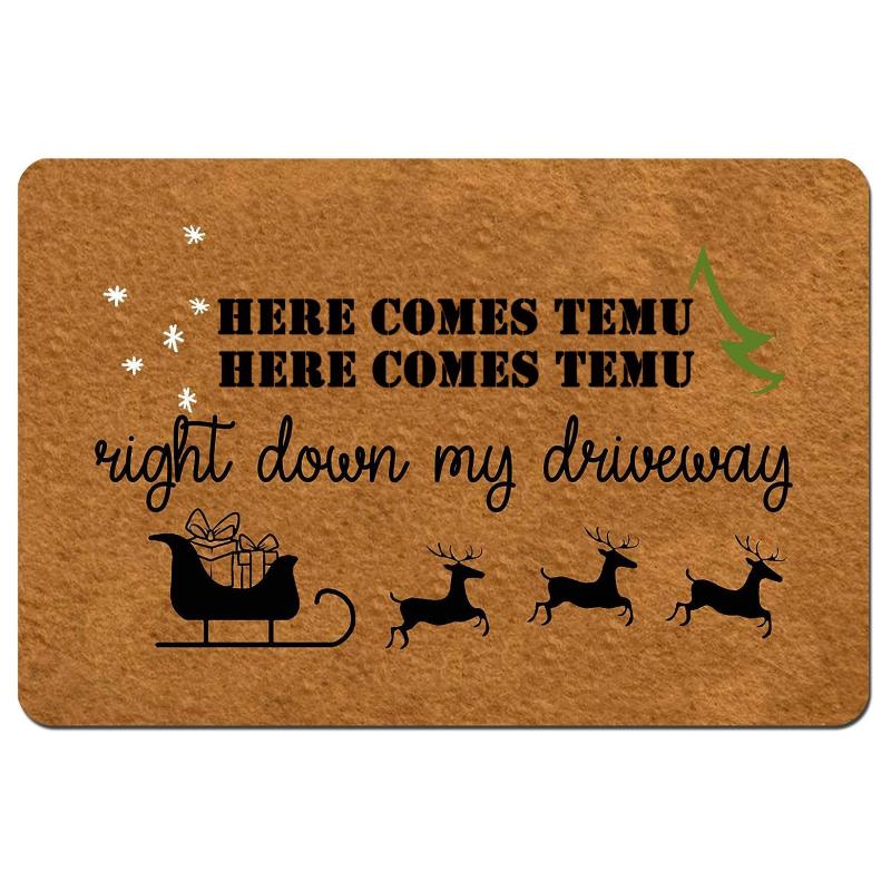 Christmas Entrance Door Mat Non slip Soft Absorbent Funny Doormat Indoor Decor
