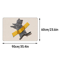 3D Cat Floor Mat Realistic Cat Carpet Entrance Door Carpet