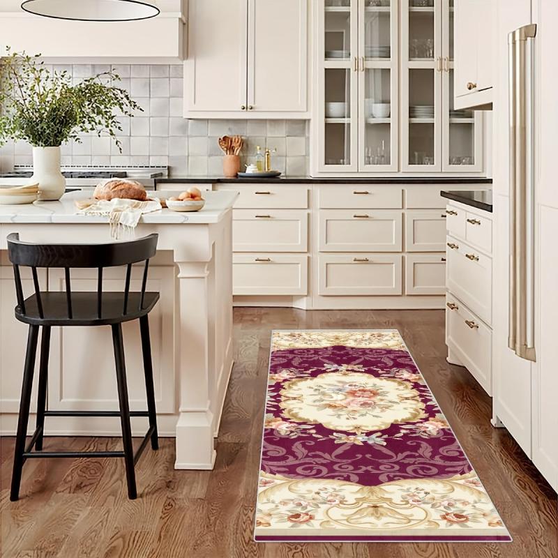 Vintage Floral Laundry Room Runner Rugs Long Oriental Hallway Rug Runner