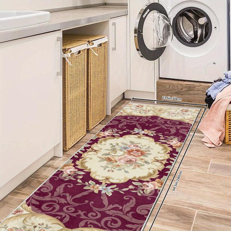 Vintage Floral Laundry Room Runner Rugs Long Oriental Hallway Rug Runner