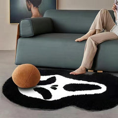 Large Skull Bath Mat Soft Plush Non Slip Bathroom Rug Halloween Decor