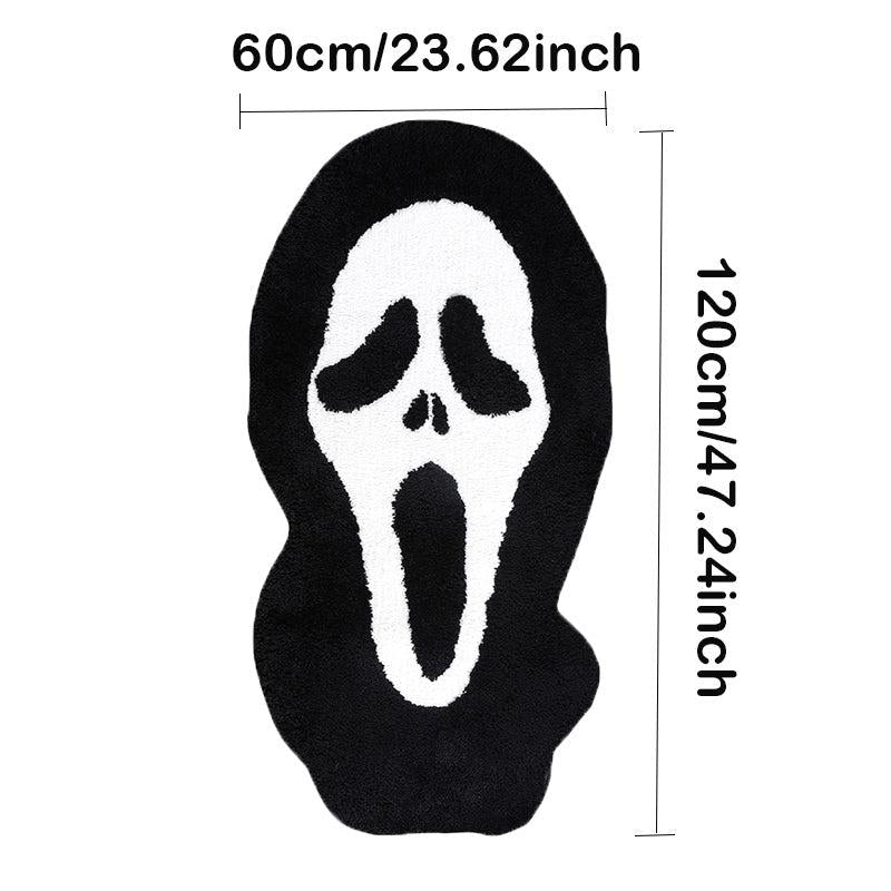 Large Skull Bath Mat Soft Plush Non Slip Bathroom Rug Halloween Decor
