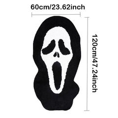 Large Skull Bath Mat Soft Plush Non Slip Bathroom Rug Halloween Decor