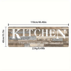 Wood Print Kitchen Mat Waterproof Non Slip Kitchen Rugs Set