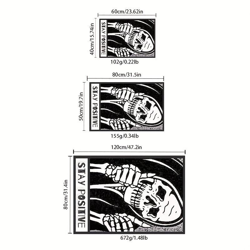Gothic Halloween Flannel Rug Dark Clown Coffin Home Decor