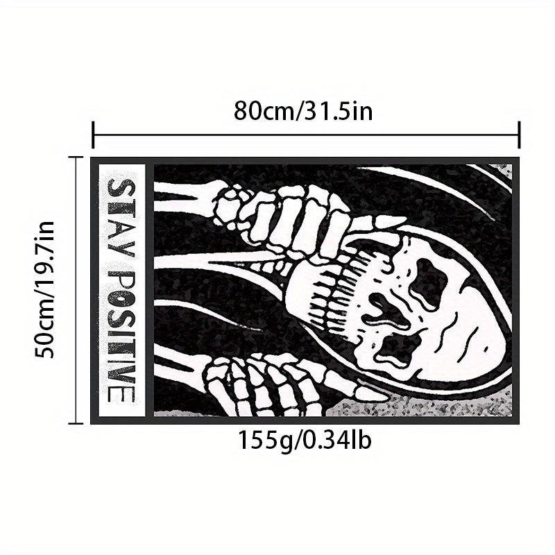 Gothic Halloween Flannel Rug Dark Clown Coffin Home Decor