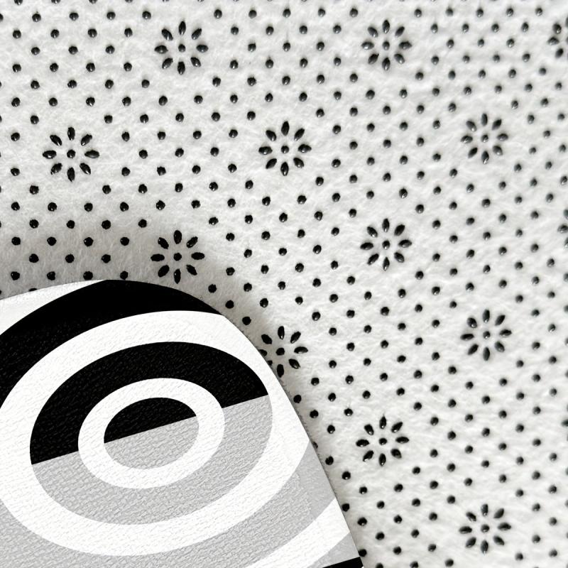 Geometric & Striped Pattern Kitchen Rug Modern Polyester Kitchen Mat