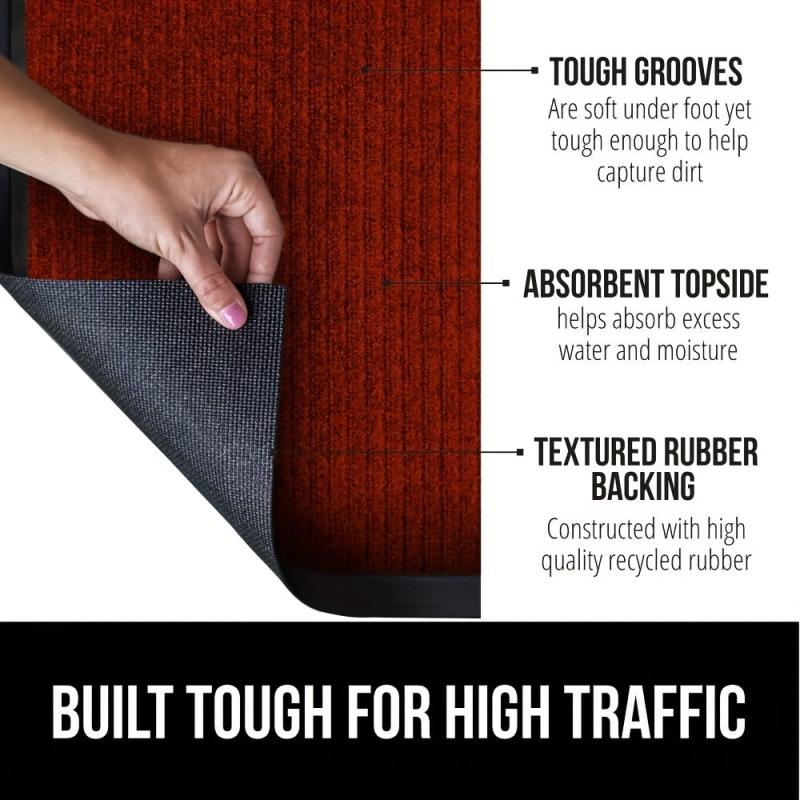 All Season Heavy Duty Entryway Floor Mat Machine Washable
