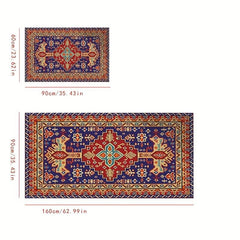 European Style Crystal Velvet Rug Non Slip Floor Mat 23.6x35.4in