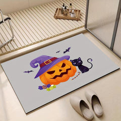 Halloween Floor Mat Soft Bath Rug Absorbent Non-slip Door Carpet