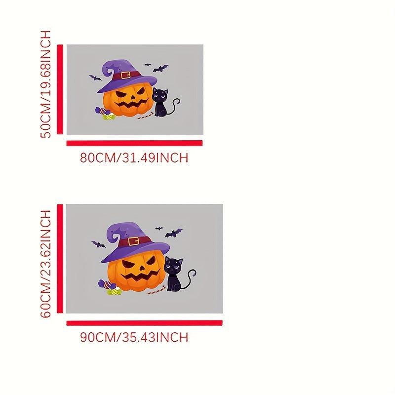 Halloween Floor Mat Soft Bath Rug Absorbent Non-slip Door Carpet