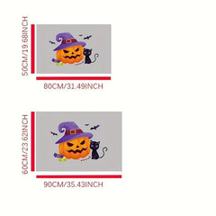 Halloween Floor Mat Soft Bath Rug Absorbent Non-slip Door Carpet