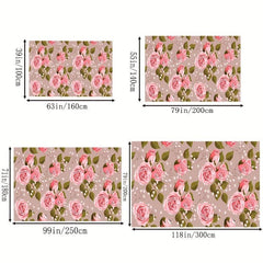 Large Soft Area Rug Floral Anti-fatigue Shaggy Carpet