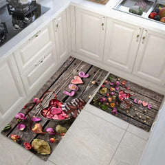 2pcs Kitchen Floor Mats Anti-slip Water Absorbent Door Mats