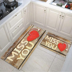 2pcs Kitchen Floor Mats Anti-slip Water Absorbent Door Mats