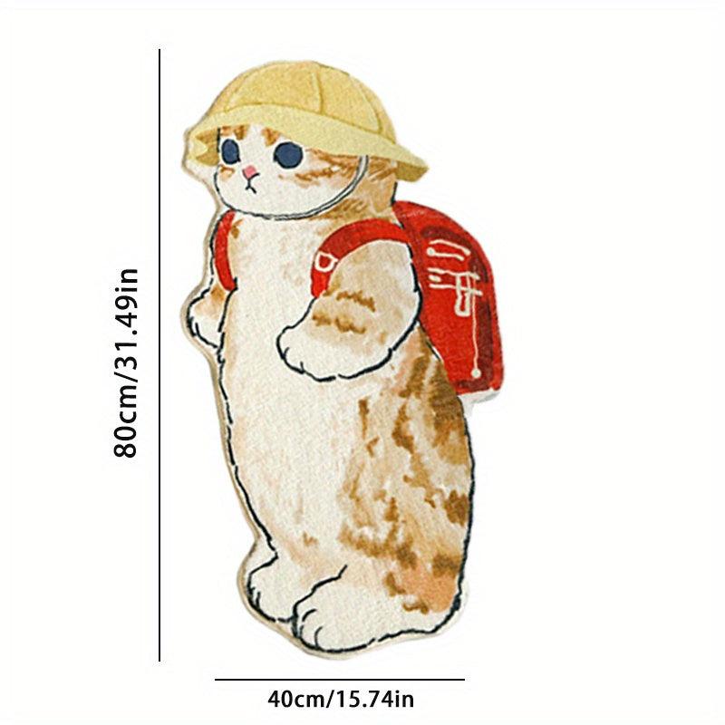 Funny Cat Mat Soft Area Rug Shaggy Fluffy Carpet for Living Room Bedroom
