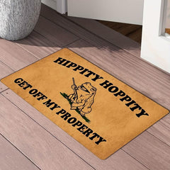 Funny Welcome Doormat Hippity Hoppity Get Off My Door Mat