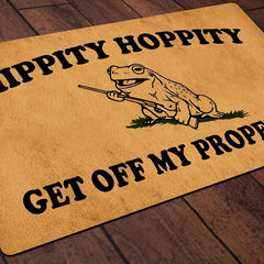 Funny Welcome Doormat Hippity Hoppity Get Off My Door Mat