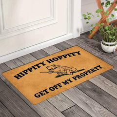 Funny Welcome Doormat Hippity Hoppity Get Off My Door Mat