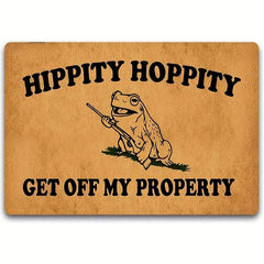 Funny Welcome Doormat Hippity Hoppity Get Off My Door Mat