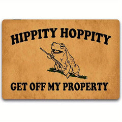 Funny Welcome Doormat Hippity Hoppity Get Off My Door Mat