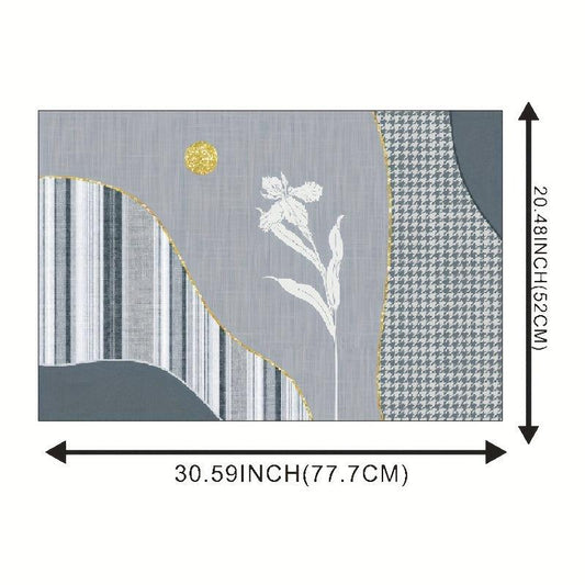 Flower Pattern Floor Mat Soft Non Slip Bath Rug Machine Washable Bath Mat