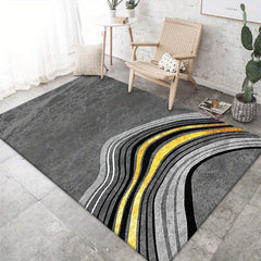 Nordic Geometric Area Rug Vintage Distressed Polyester Carpet