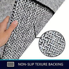 Nordic Geometric Area Rug Vintage Distressed Polyester Carpet