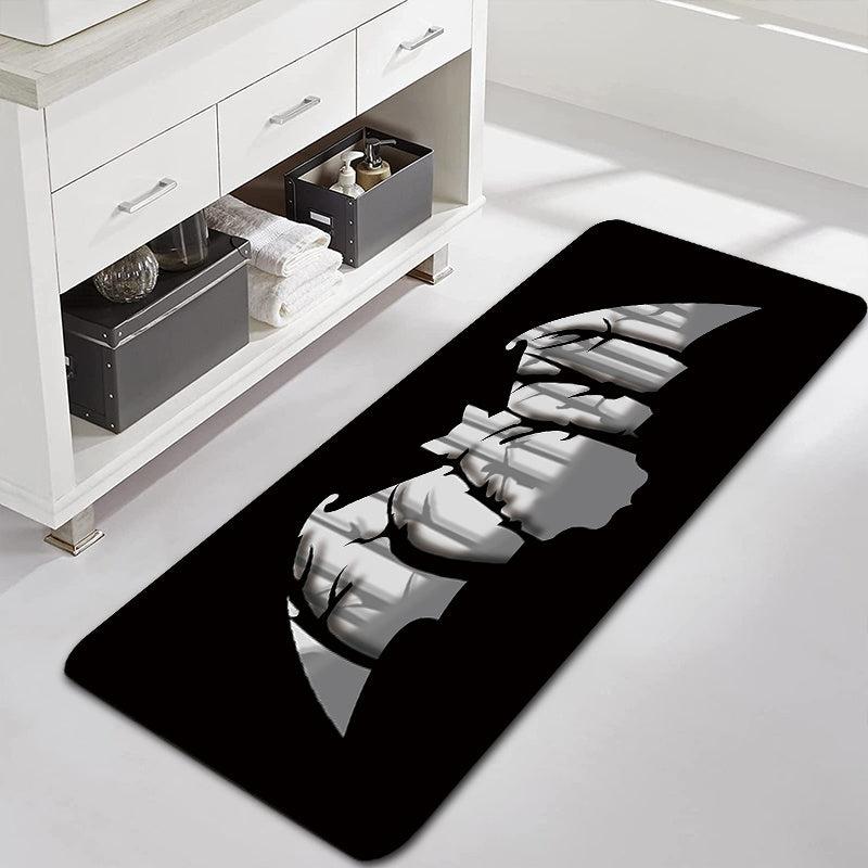 Bat Pattern Floor Mat Soft Non-Slip Bath Rug Diatom Mud Absorbent Carpet