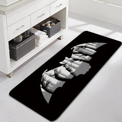 Bat Pattern Floor Mat Soft Non-Slip Bath Rug Diatom Mud Absorbent Carpet