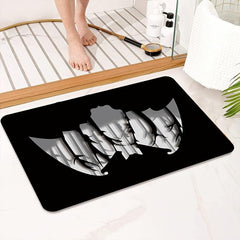 Bat Pattern Floor Mat Soft Non-Slip Bath Rug Diatom Mud Absorbent Carpet