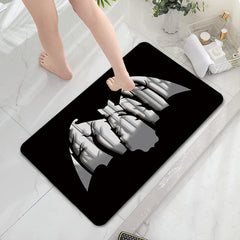 Bat Pattern Floor Mat Soft Non-Slip Bath Rug Diatom Mud Absorbent Carpet