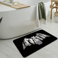 Bat Pattern Floor Mat Soft Non-Slip Bath Rug Diatom Mud Absorbent Carpet