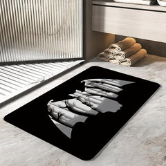 Bat Pattern Floor Mat Soft Non-Slip Bath Rug Diatom Mud Absorbent Carpet