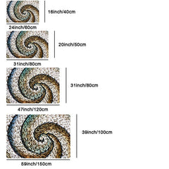 Non Slip Cobblestone Area Rug Thickened 0 39inch 3D Stone Door Floor Mat