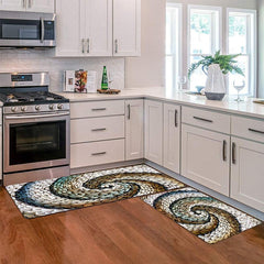 Non Slip Cobblestone Area Rug Thickened 0 39inch 3D Stone Door Floor Mat