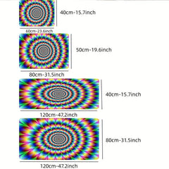 3D Abstract Stun Rug Entrance Door Floor Mat Non-slip Living Room Decorative Rug