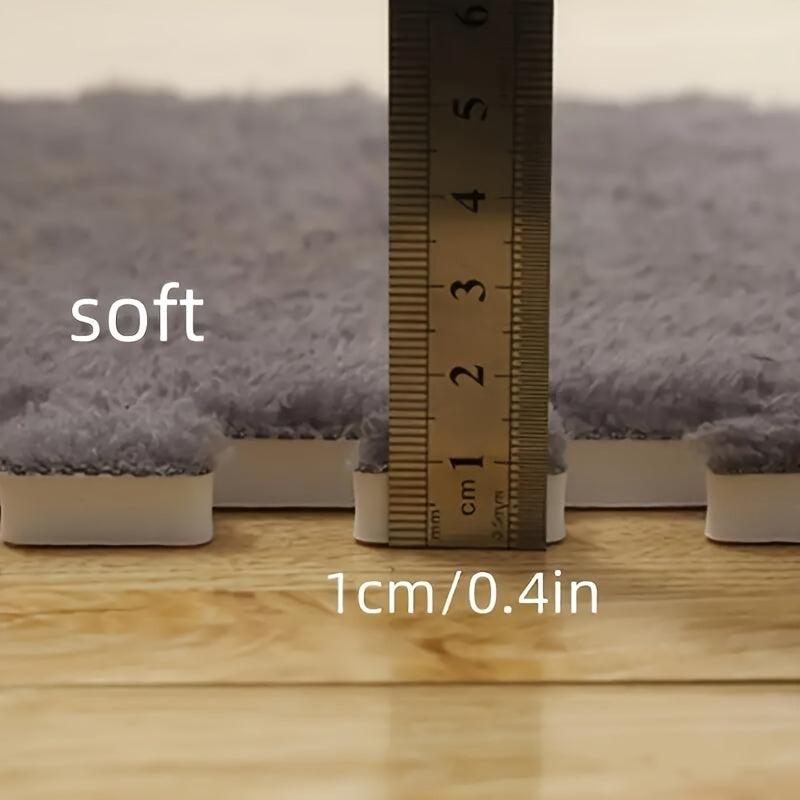 10pcs Plush Puzzle Bedroom Carpet Foam Floor Puzzle Mat