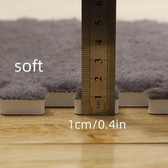 10pcs Plush Puzzle Bedroom Carpet Foam Floor Puzzle Mat