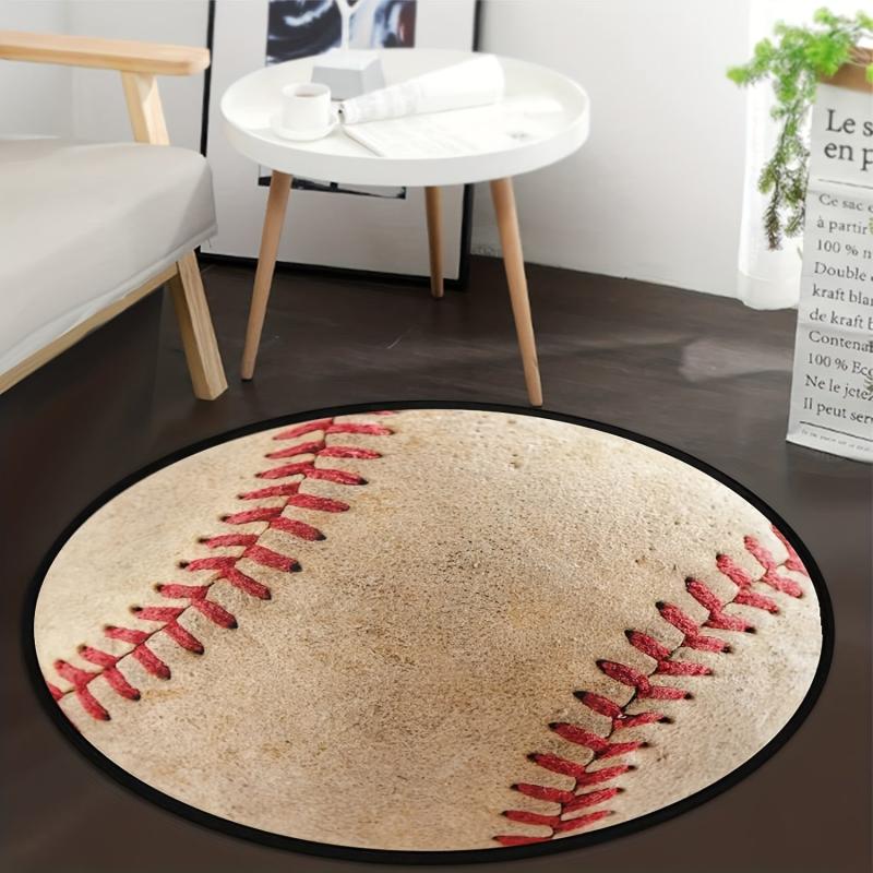 Baseball Fluffy Non Slip Area Rug for Bedroom Living Room