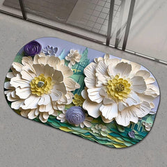 Non Slip Diatom Mud Bath Rug Absorbent Quick Dry Shower Carpet for Home