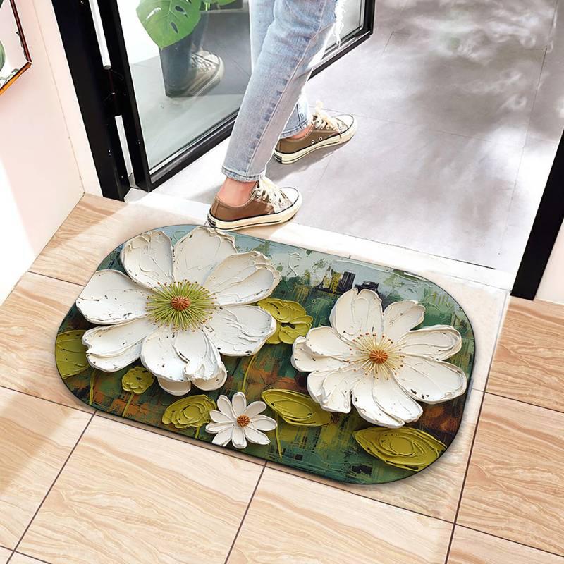 Non Slip Diatom Mud Bath Rug Absorbent Quick Dry Shower Carpet for Home