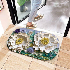 Non Slip Diatom Mud Bath Rug Absorbent Quick Dry Shower Carpet for Home