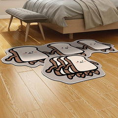Cartoon Bread Kitchen Rug Non-slip Soft Door Mat Absorbent Durable Carpet
